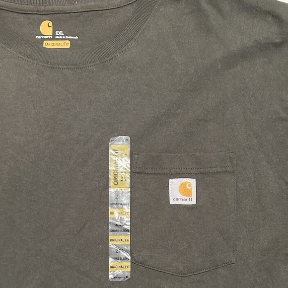 Carhartt Mens 2XL Loose Fit Heavyweight Short-Sleeve Peat K87 306  Workwear Tee - Picture 2 of 9